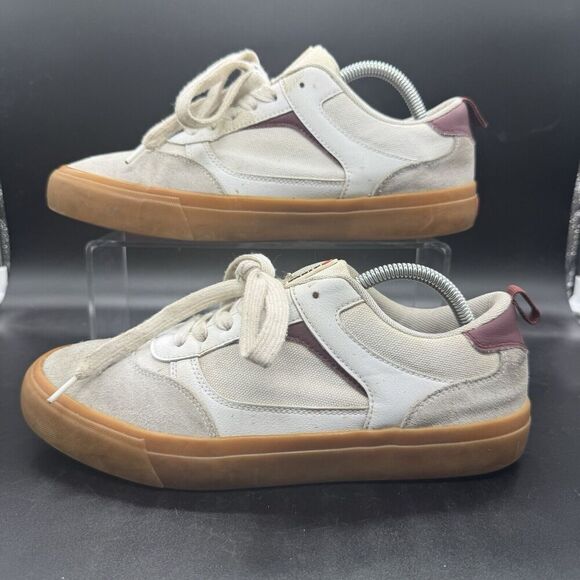 Airwalk Huntington Skate Shoes Mens Size 9 White Beige Suede Gum Bottom - Picture 1 of 7